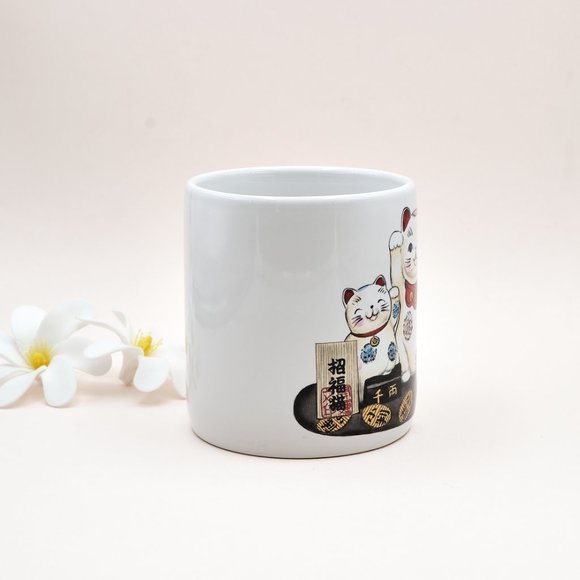 Coffee Mug, Lucky Maneki Neko, Vintage Collectibles - Picture 4 of 10